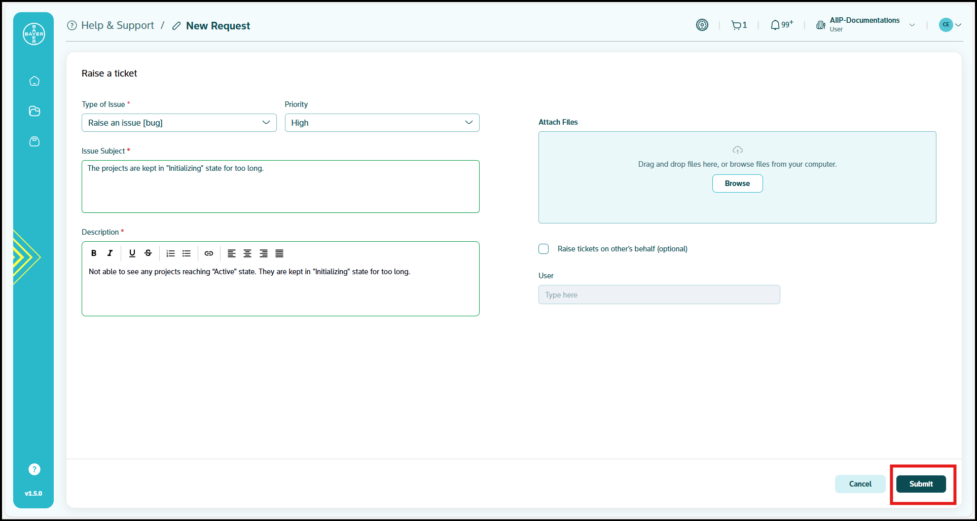 Access Help & Support Module